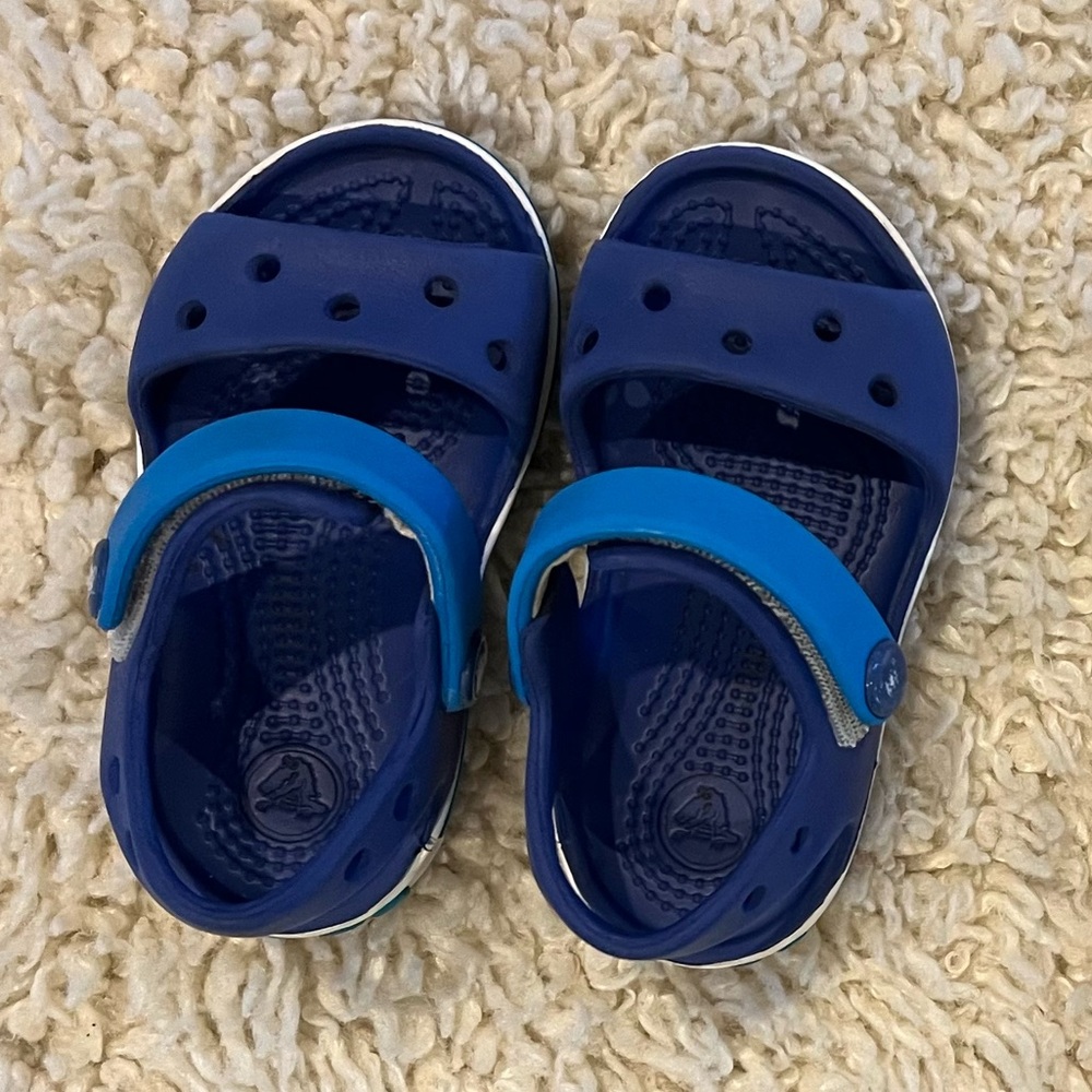 Toddler CROCS Blue Slide Sandals